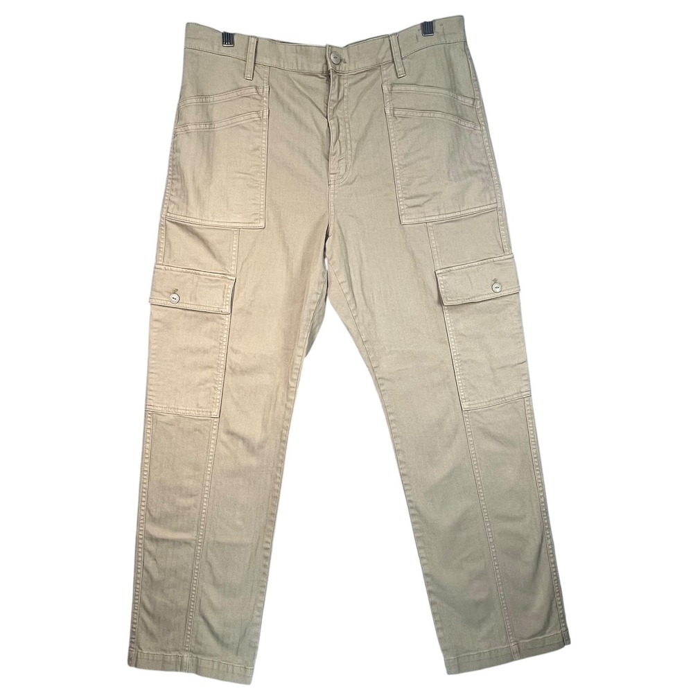 Madewell '90s‎ Straight Utility Cargo Pants Khaki Fair Trade Cotton Size 32